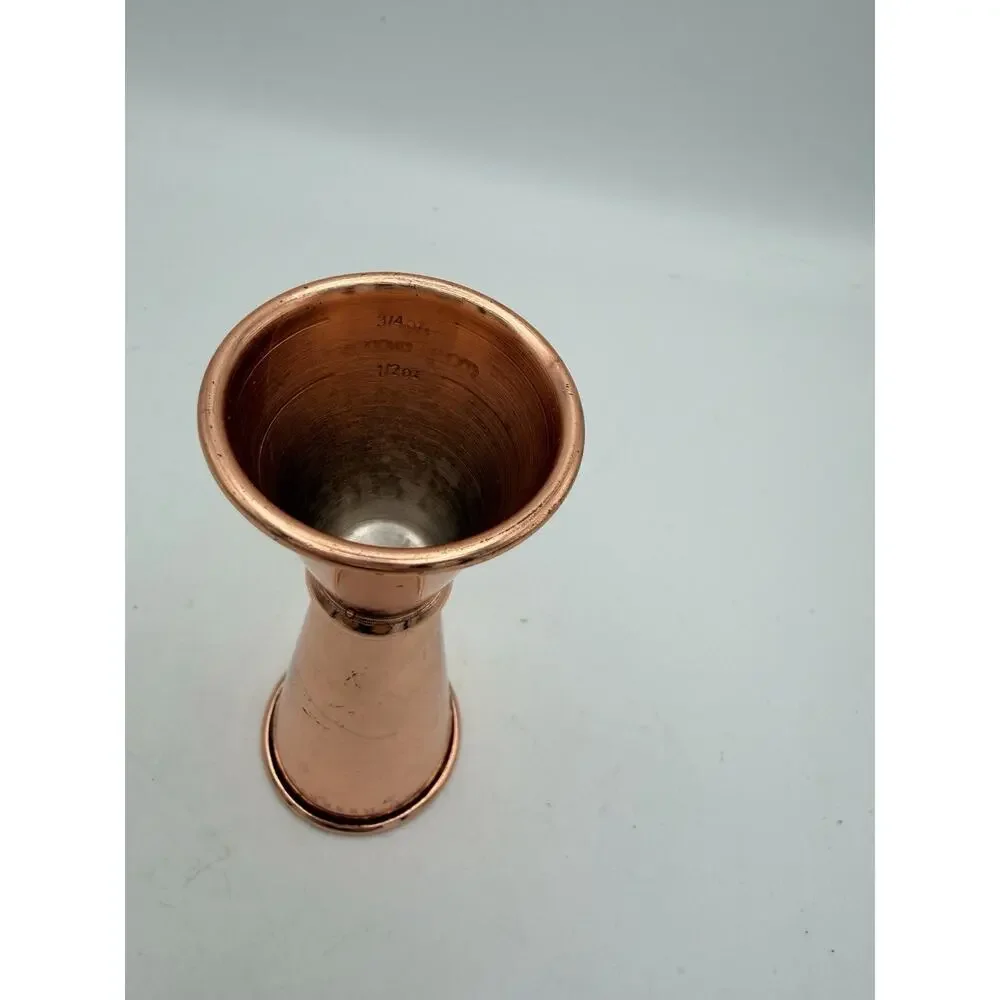 Copper Plated Cocktail Jiggers by Cocktail Kingdom.